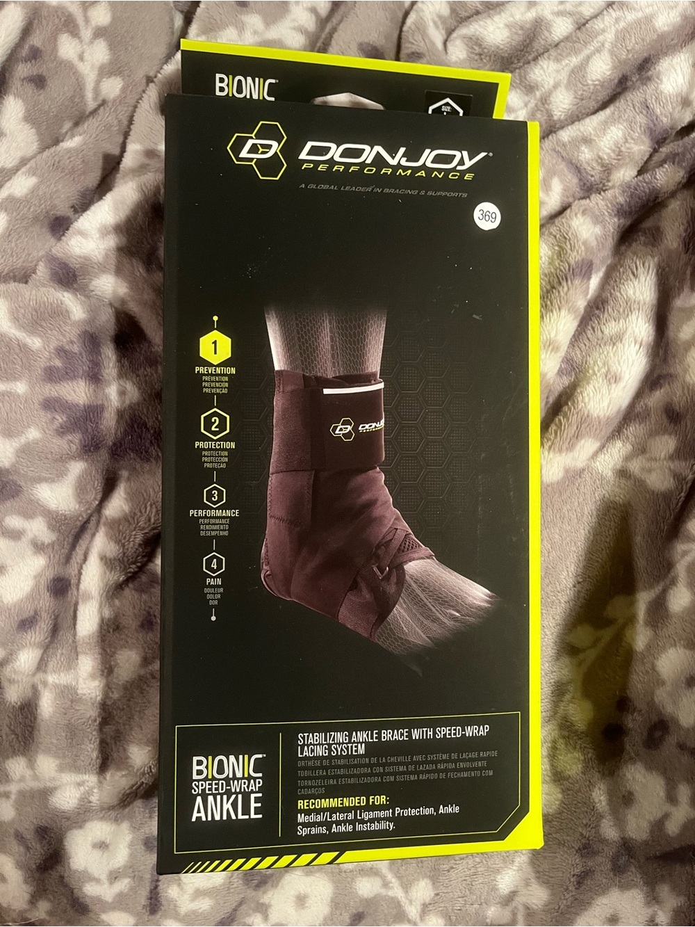 DonJoy Bionic Speed-Wrap Ankle Stabilizer - Black